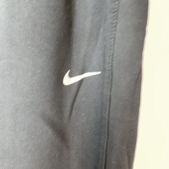 Nike Dri-Fit Black Fleece Tapered Ankle Zip Athletic Sweatpants Size L - Picture 2 of 14